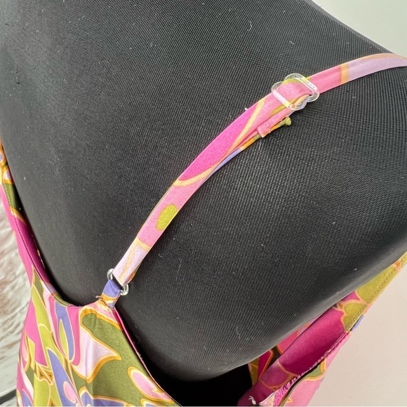 Gorgeous Retro‎ Floral Satin Cowl Neckline vintage Midi Slip  Dress - Picture 10 of 13